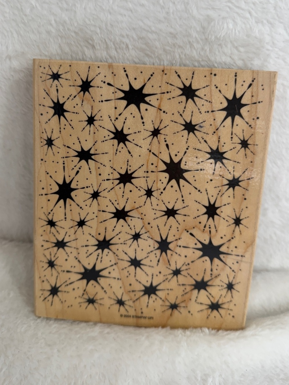 Stampin Up Wood Backed Large Rubber Stamp Starburst Card Making Scrapbooking